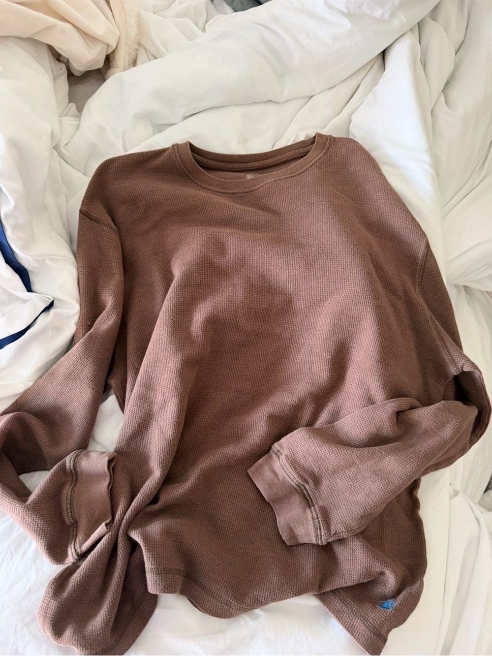 Field & Stream Brown Waffle Knit Thermal Long Sleeve